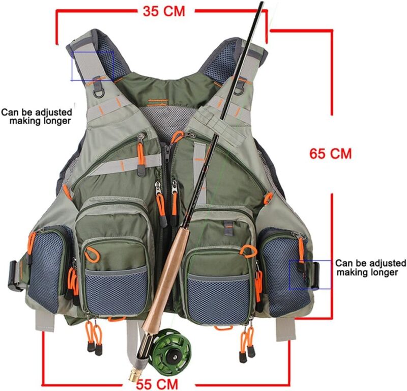 Kylebooker Fly Fishing Vest Pack Adjustable for Men and Women