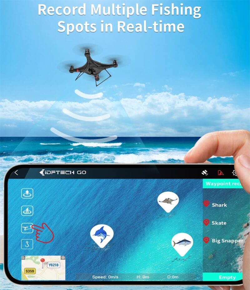 Waterproof Drone 4K Camera Single-axis Gimbal 33mins Night Vision GPS Fishing Drone with Bait Release