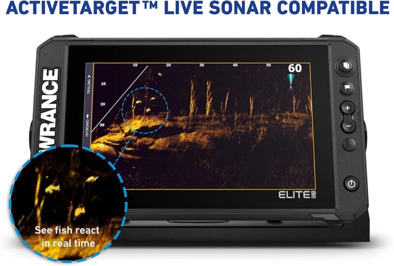 Lowrance Elite FS 9 Fish Finder with Active Imaging 3-in-1 Transducer, Preloaded C-MAP Contour+ Charts