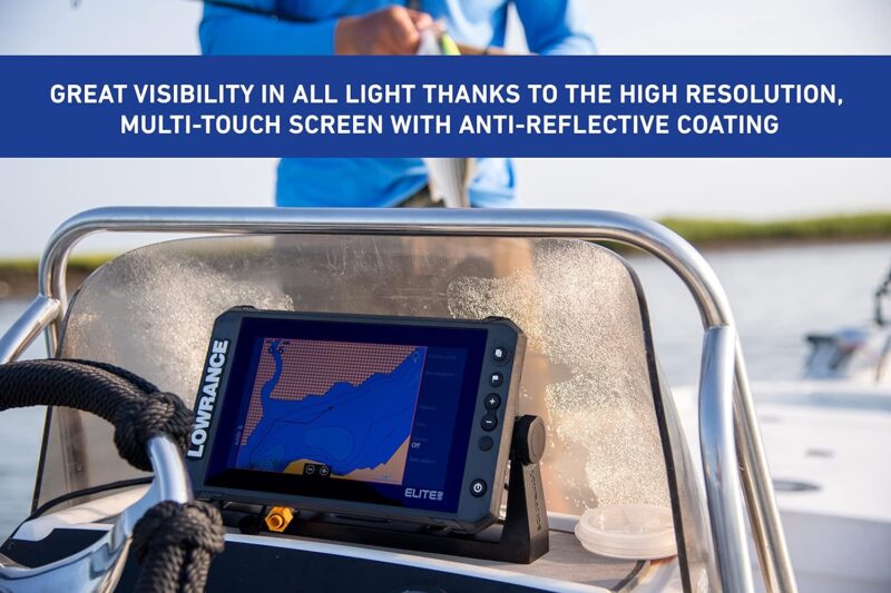 Lowrance Elite FS 9 Fish Finder with Active Imaging 3-in-1 Transducer, Preloaded C-MAP Contour+ Charts