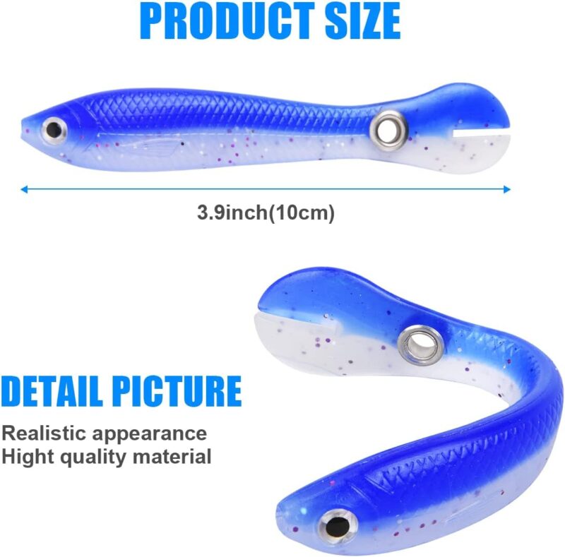 Ainiv Bionic Fishing Lure, Soft Bionic Fishing Lures Kit Creative Lifelike Mock Lure Can Bounce Fishing Accessory for Freshwater & Saltwater, Suitable for Fishing Lovers Outdoor