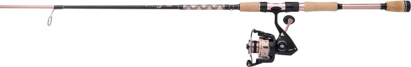 PENN Passion II Spinning Reel and Fishing Rod Combo,Black/Rose Gold