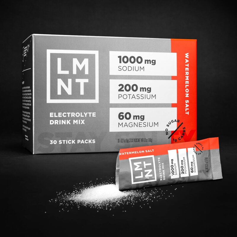 LMNT Zero-Sugar Electrolytes - Watermelon Salt - Hydration Powder Packets | No Dodgy Ingredients | Keto & Paleo Friendly | 30 Sticks