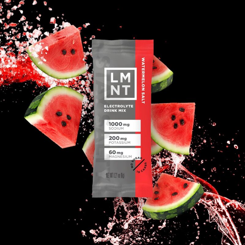 LMNT Zero-Sugar Electrolytes - Watermelon Salt - Hydration Powder Packets | No Dodgy Ingredients | Keto & Paleo Friendly | 30 Sticks