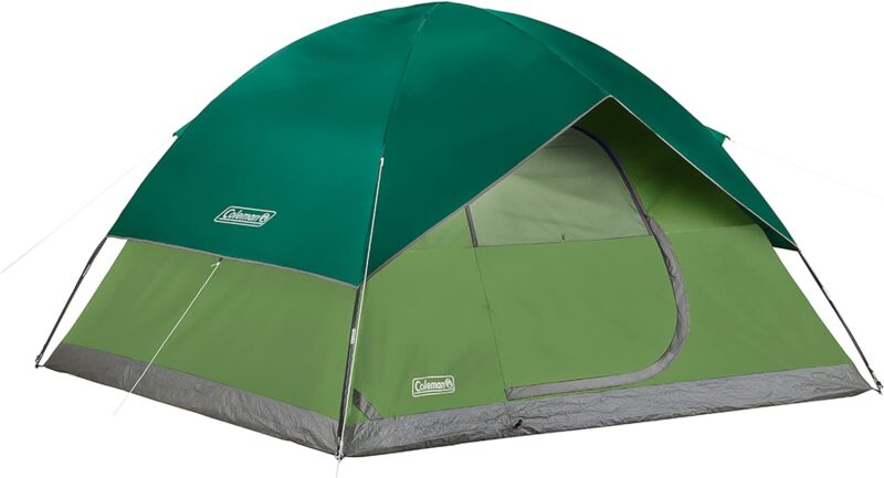 Coleman Sundome Camping Tent, 2/3/4/6 Person Dome Tent with Snag-Free Poles for Easy Setup in Under 10 Mins, Included Rainfly Blocks Wind & Rain, Tent for Camping, Festivals, Backyard, Sleepovers