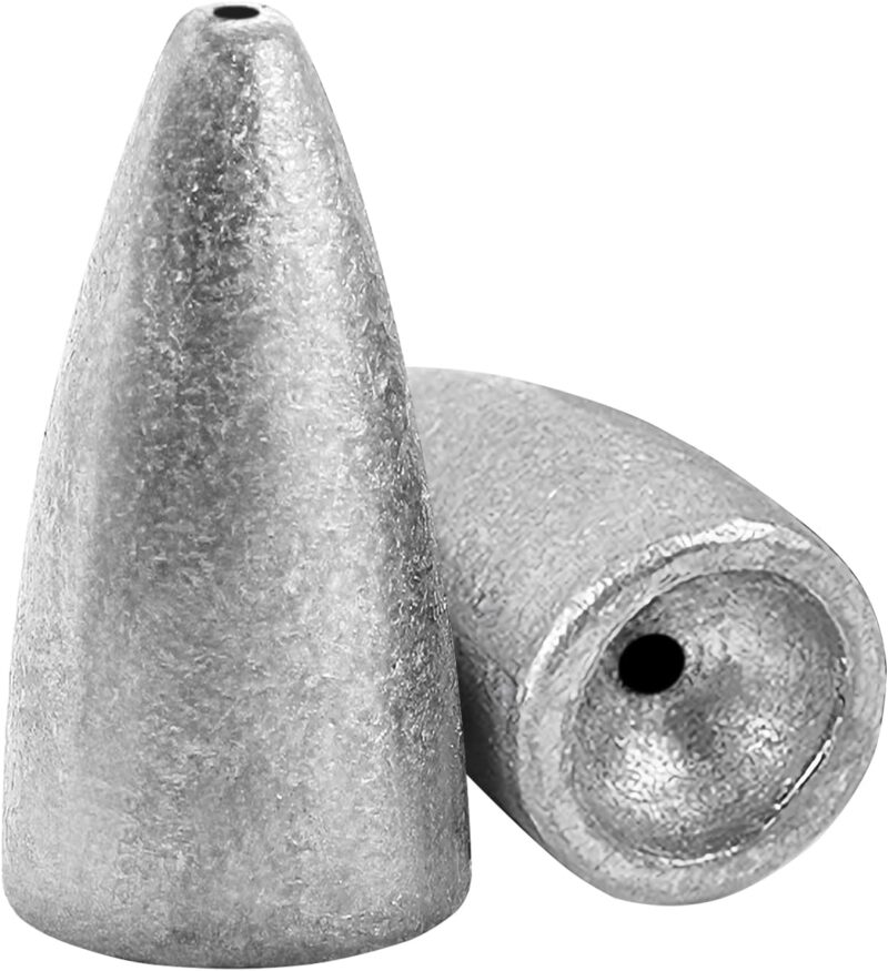 AMYSPORTS Bullet Drop Weights Sinkers Kit Saltwater Removable Fishing Sinkers Tackle Lead Bass Fishing Sinkers Shot Casting Freshwater