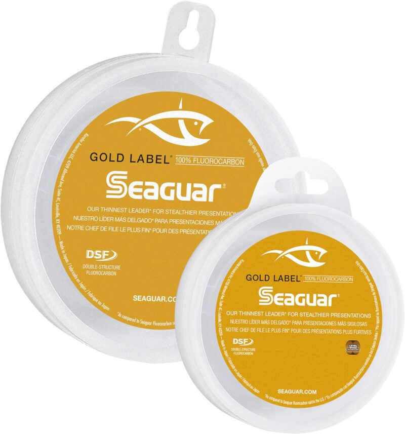 Seaguar Gold Label 100% Fluorocarbon Fishing Line Leader, Multiple Sizes