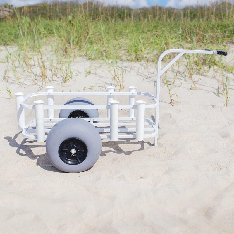 Sea Striker Balloon Tire Surf and Beach Cart - Outdoor Fishing Rolling Wheel Wagon